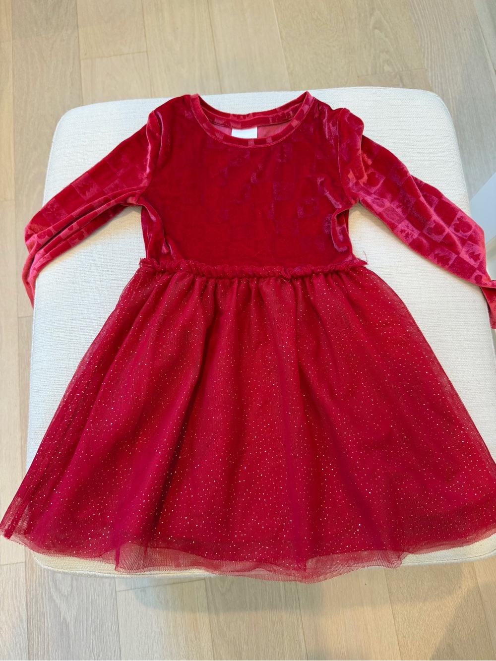 Disney Jumping Beans Red Velvet and Tulle Dress Size 2T
